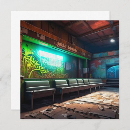 Verlaten gebouw stedelijk verval (Voorkant / Achterkant)