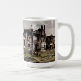 Verlaten gebouwen Post Apocalyps Koffiemok