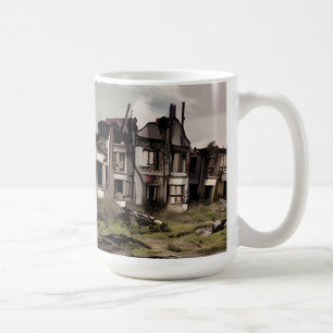 Verlaten gebouwen Post Apocalyps Koffiemok