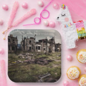 Verlaten gebouwen | Vernietiging na apocalyps Papieren Bordje (Feest)