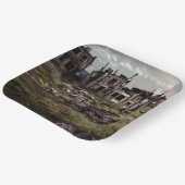 Verlaten gebouwen | Vernietiging na apocalyps Papieren Bordje (Gebogen)