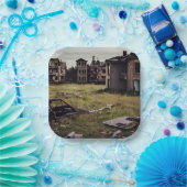 Verlaten gebouwen | Vernietiging na apocalyps Papieren Bordje (Feest)