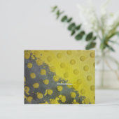 Verlaten Gele Lollipopmetro Briefkaart (Staand voorkant)