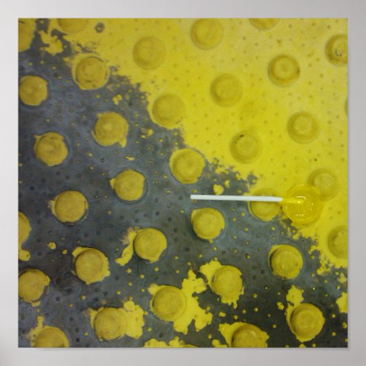 Verlaten Gele Lollipopmetro Poster (Voorkant)