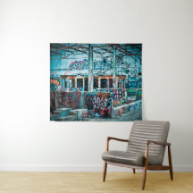 Verlaten Graffiti Art Lost Places Art Tapestry