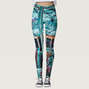 Verlaten Graffiti Street Art Wall Leggings