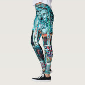 Verlaten Graffiti Street Art Wall Leggings (Links)