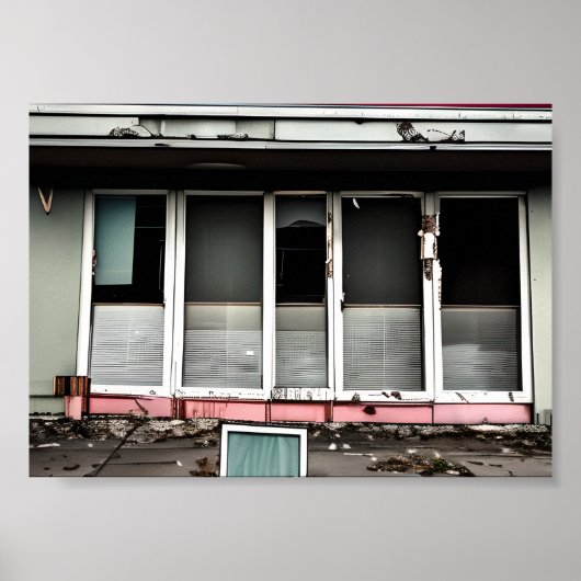 Verlaten hotel Verloren ruimtes Verbouwd Poster (Voorkant)