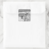 Verlaten House Bird Music Edit Vierkante Sticker (Tas)