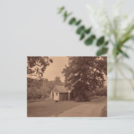 Verlaten huis briefkaart (Staand voorkant)