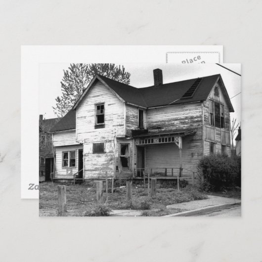 Verlaten Huis Briefkaart (Voorkant / Achterkant)