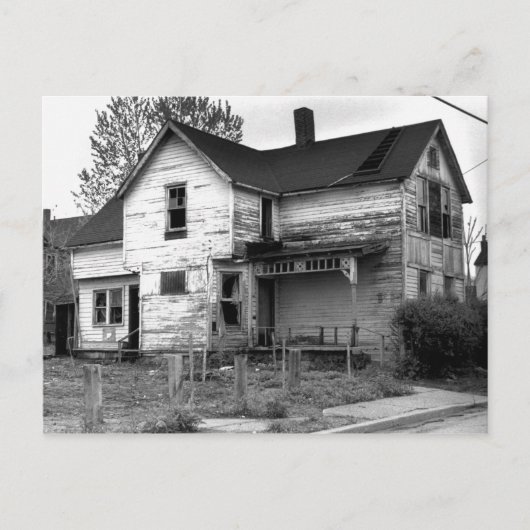 Verlaten Huis Briefkaart (Voorkant)