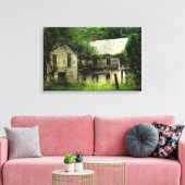 Verlaten huis canvas afdruk (Insitu (Woonkamer))