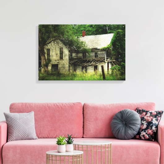 Verlaten huis canvas afdruk (Insitu (Woonkamer))