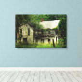 Verlaten huis canvas afdruk (Insitu (Houten vloer))