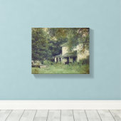 Verlaten Huis en auto Canvas Afdruk (Insitu (Houten vloer))