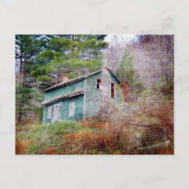 Verlaten Huis en Truck Digital Art Briefkaart