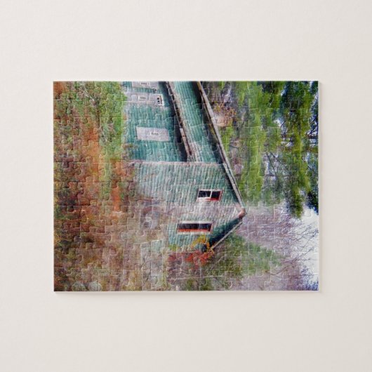 Verlaten Huis en Truck Digital Art Legpuzzel (Horizontaal)