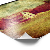 Verlaten huis foto afdruk (Hoek)