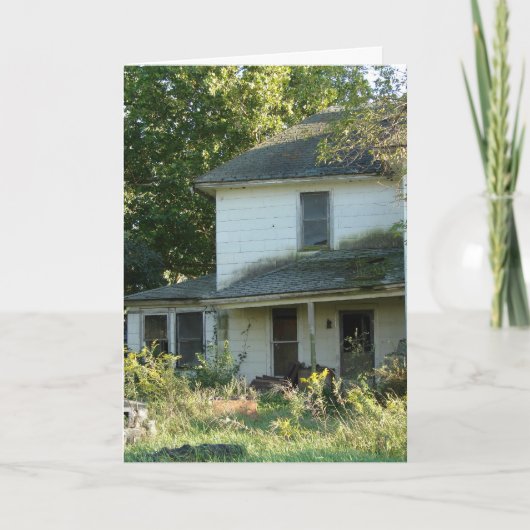 Verlaten huis, Halloween Kaart (Voorkant)