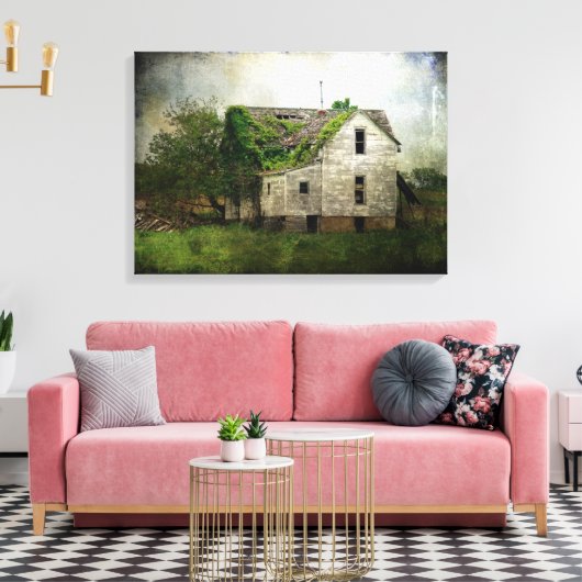 Verlaten huis in Missouri Canvas Afdruk (Insitu (Woonkamer))