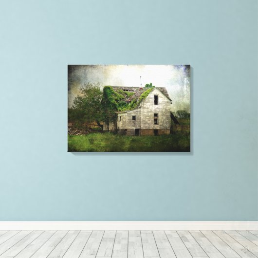 Verlaten huis in Missouri Canvas Afdruk (Insitu (Houten vloer))