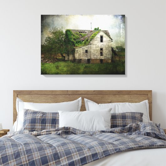 Verlaten huis in Missouri Canvas Afdruk (Insitu (Slaapkamer))