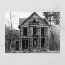 Verlaten huis in White Marsh Virginia Briefkaart