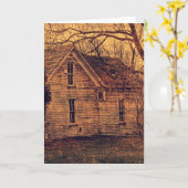 Verlaten huis kaart (Gele Bloem)