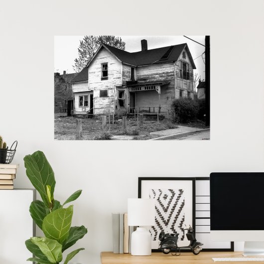 Verlaten huis poster (Thuiskantoor)