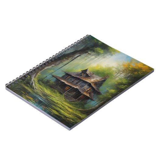 Verlaten huis te midden van de moerassige stilte notitieboek (Linkerzijde)