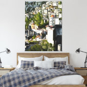 Verlaten huizen voor Abstracte kunst van Kayakoy Canvas Afdruk (Insitu (Slaapkamer))