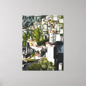 Verlaten huizen voor Abstracte kunst van Kayakoy Canvas Afdruk (Voorkant)