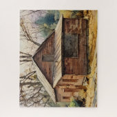 verlaten hut legpuzzel (Verticaal)