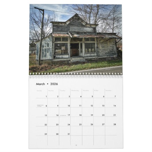 Verlaten in de Ozarks Kalender (Mar 2026)