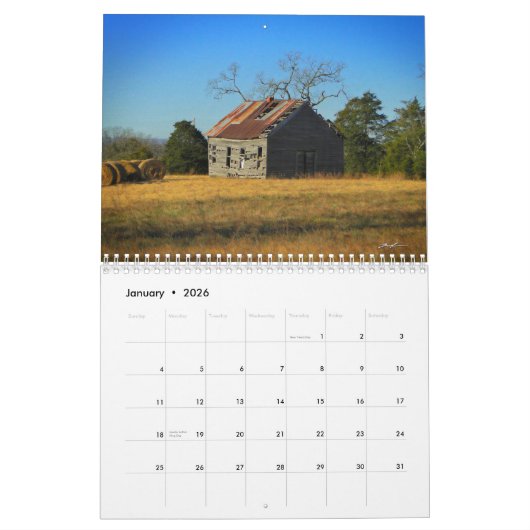 Verlaten in de Ozarks Kalender (Jan 2026)