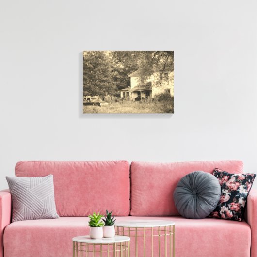 Verlaten Iowa House Canvas Afdruk (Insitu (Woonkamer))