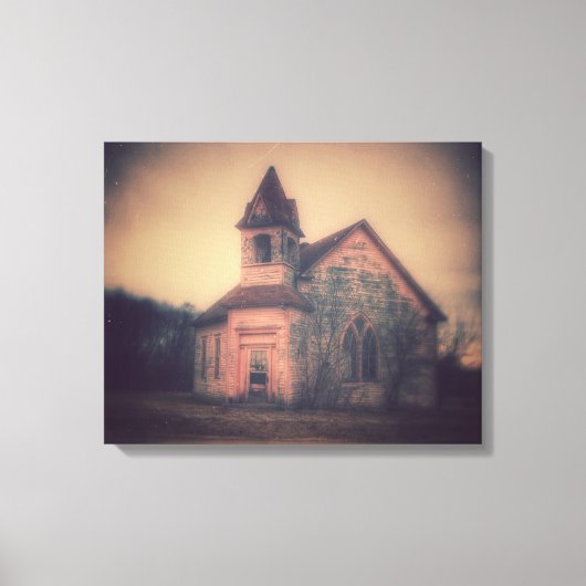 Verlaten kerk canvas afdruk (Voorkant)
