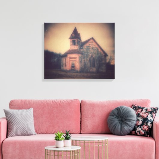 Verlaten kerk canvas afdruk (Insitu (Woonkamer))