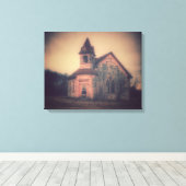 Verlaten kerk canvas afdruk (Insitu (Houten vloer))