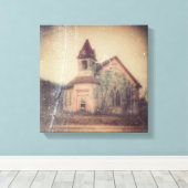 Verlaten kerk canvas afdruk (Insitu (Houten vloer))