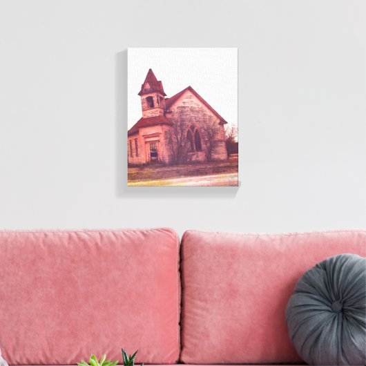 Verlaten kerk canvas afdruk (Insitu (Woonkamer))