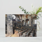 Verlaten kerk feestdagenkaart (Staand voorkant)