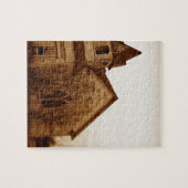Verlaten kerk in Sepia Legpuzzel (Horizontaal)