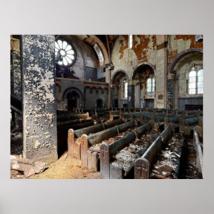 Verlaten kerk poster