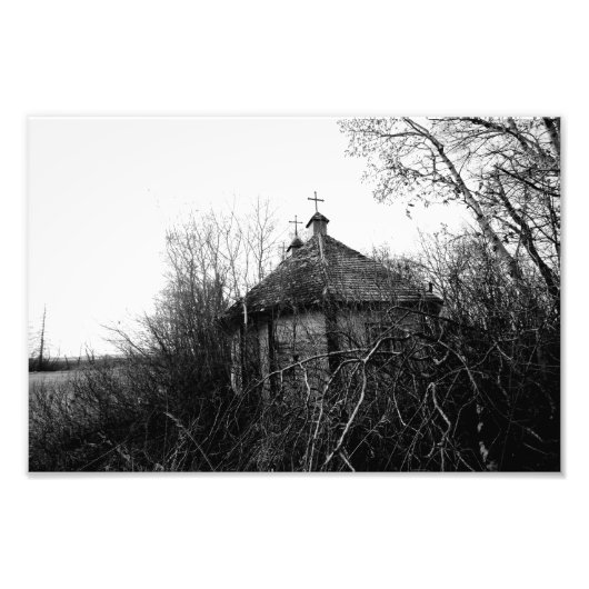 Verlaten Kerk Saskatchewan Foto Afdruk (Voorkant)