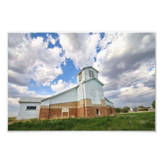 Verlaten Kerk Saskatchewan Foto Afdruk (Voorkant)