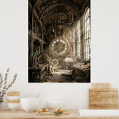 Verlaten Klokwerk Werkplaats Poster (Keuken)