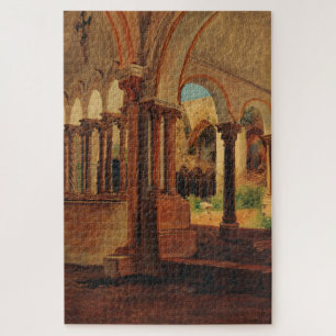 Verlaten kloosterterrein legpuzzel
