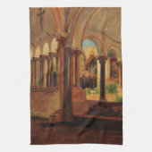 Verlaten kloosterterrein theedoek (Verticaal)